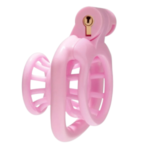 Cage de chasteté plastique l'Entonnoir rose