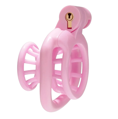 Cage de chasteté plastique l'Entonnoir rose