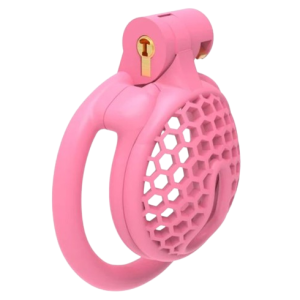 Micro cage de chasteté plastique rose
