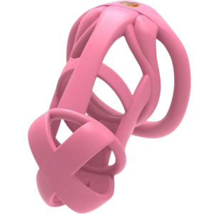 Cage de chasteté plastique La Grande Croisée Rose