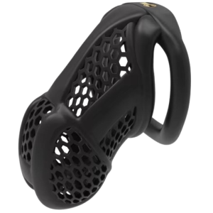 Cage de chasteté plastique La Grande Rugueuse Noire