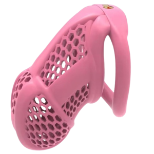 Cage de chasteté plastique La Grande Rugueuse Rose