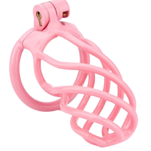 Cage de chasteté plastique La Torsadée Rose