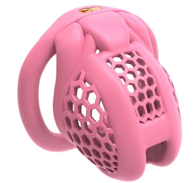 Cage de chasteté plastique Bonbon Rose