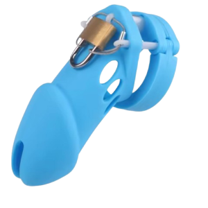 Cage de chasteté silicone Océan Bleu