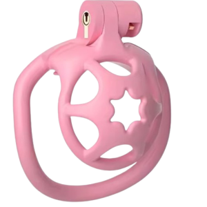 Cage de chasteté plastique Rose Etoilée